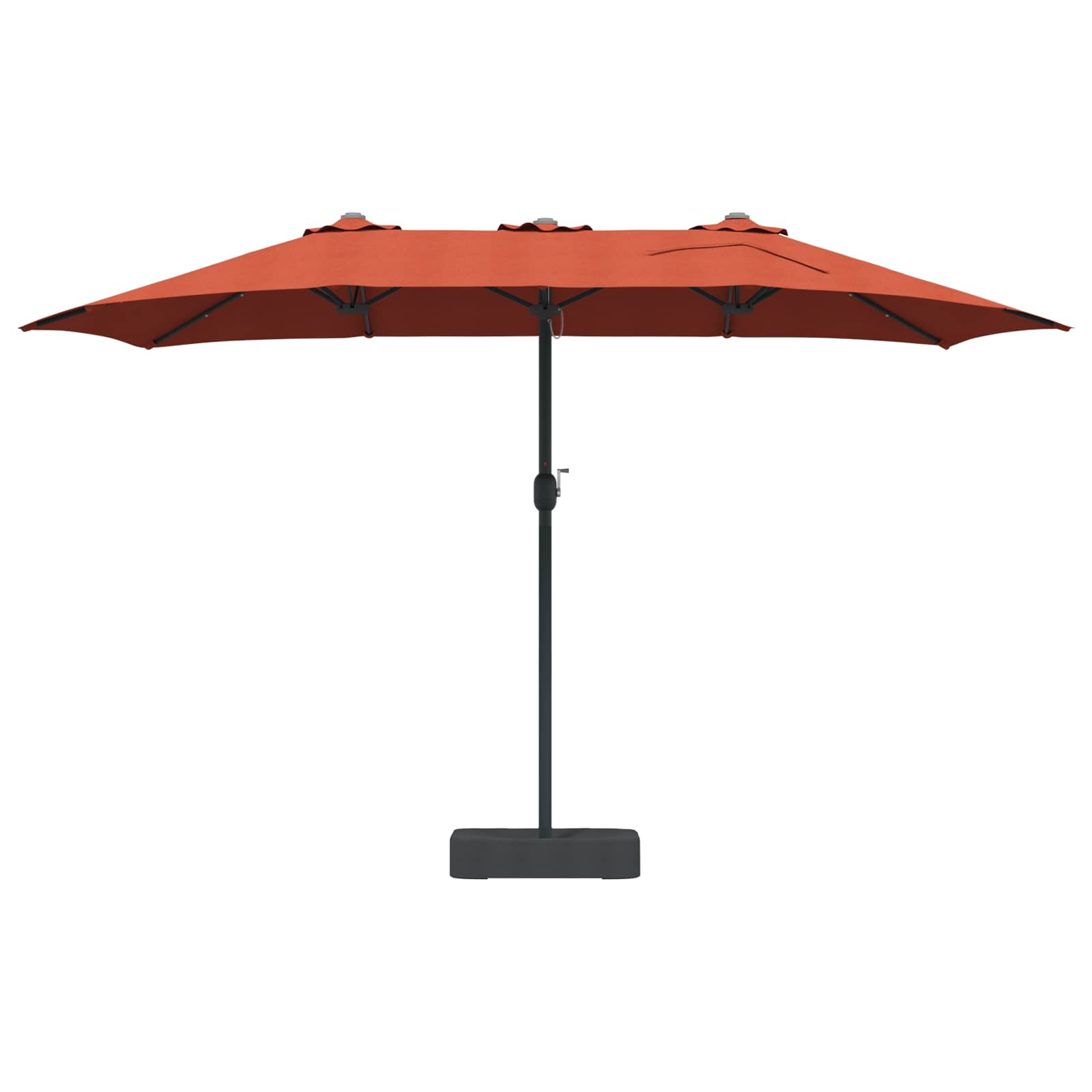 Garten-Sonnenschirm Sand und Anthrazit 385 x 209 x 244 cm