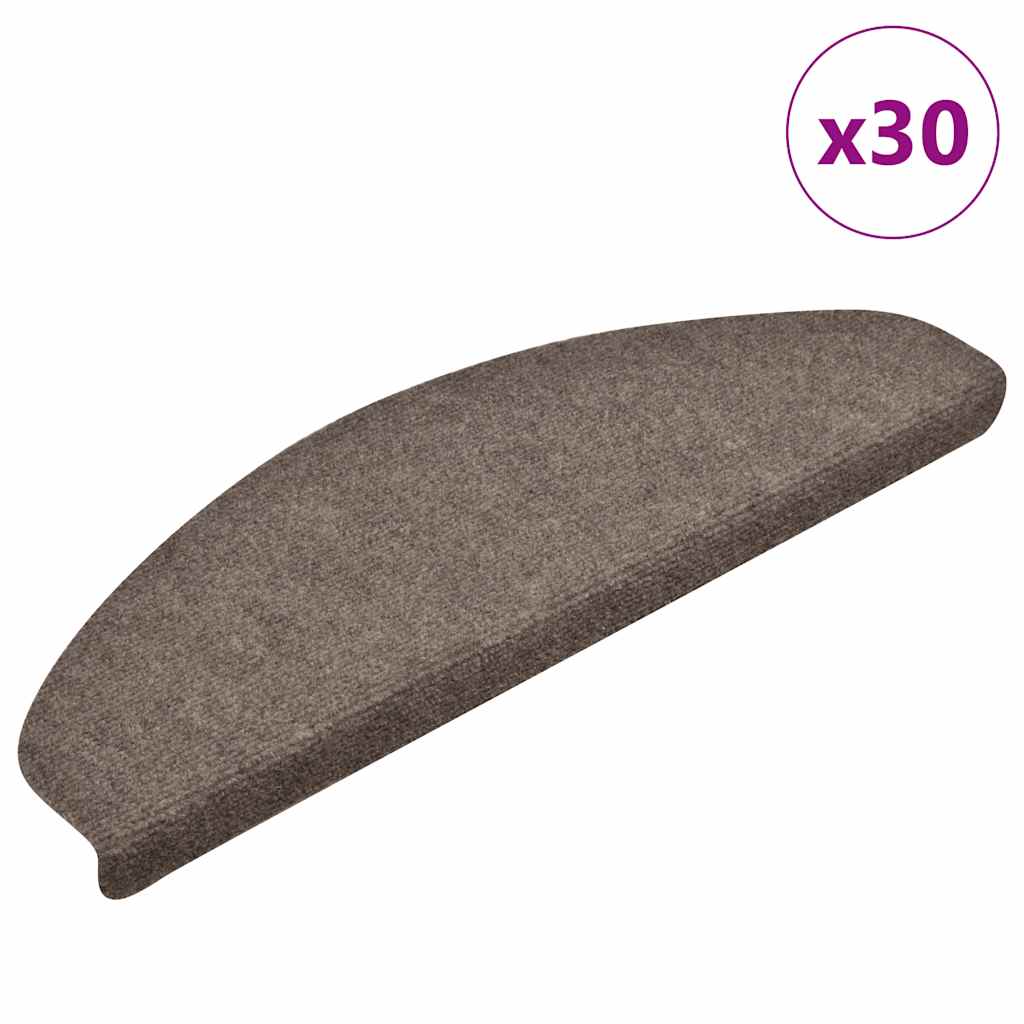 Stufenmatten Selbstklebend 15 Stk. 56x17x3 cm Hellbraun Halbrund