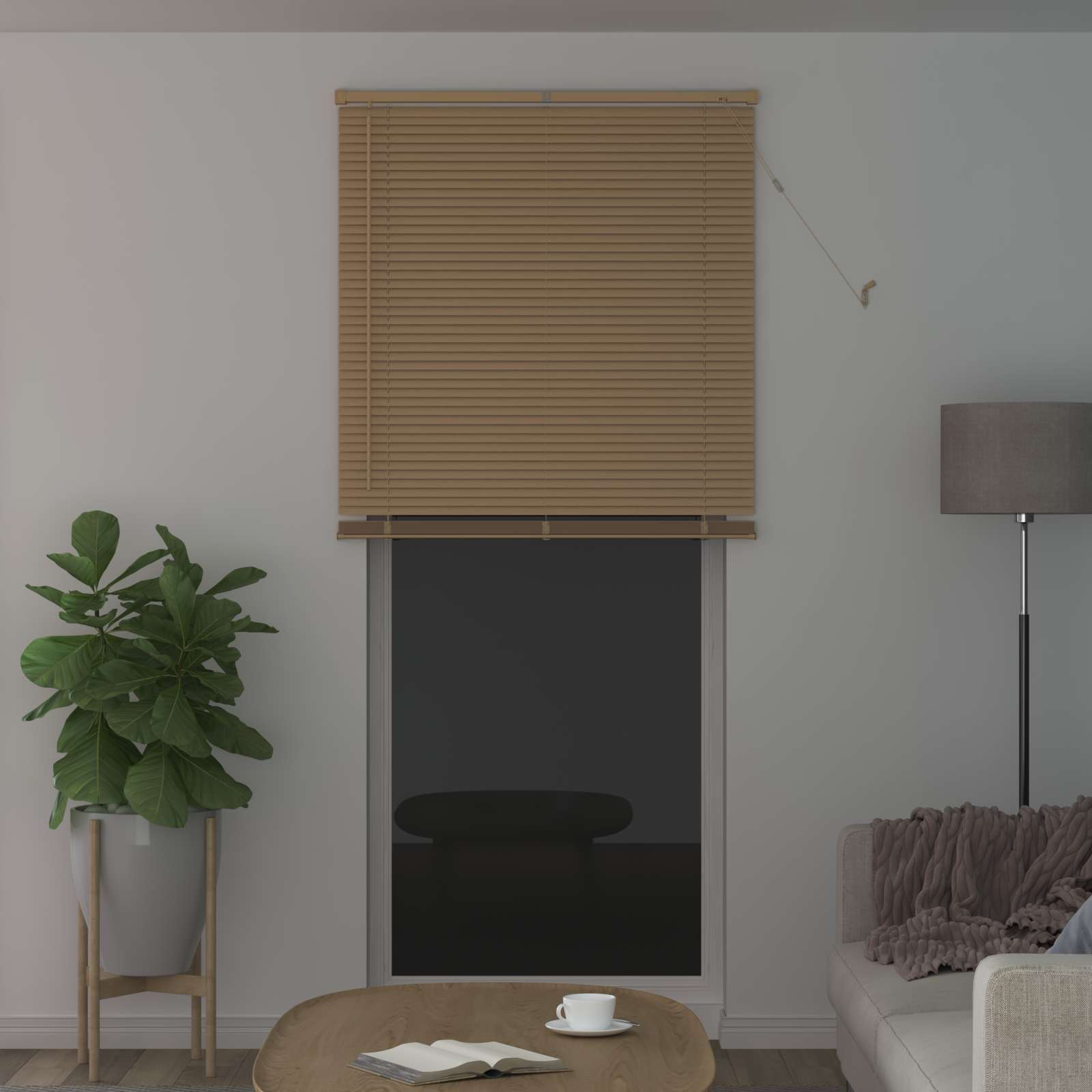 Jalousie Silber Grau 150 x 40 cm 25 mm PVC