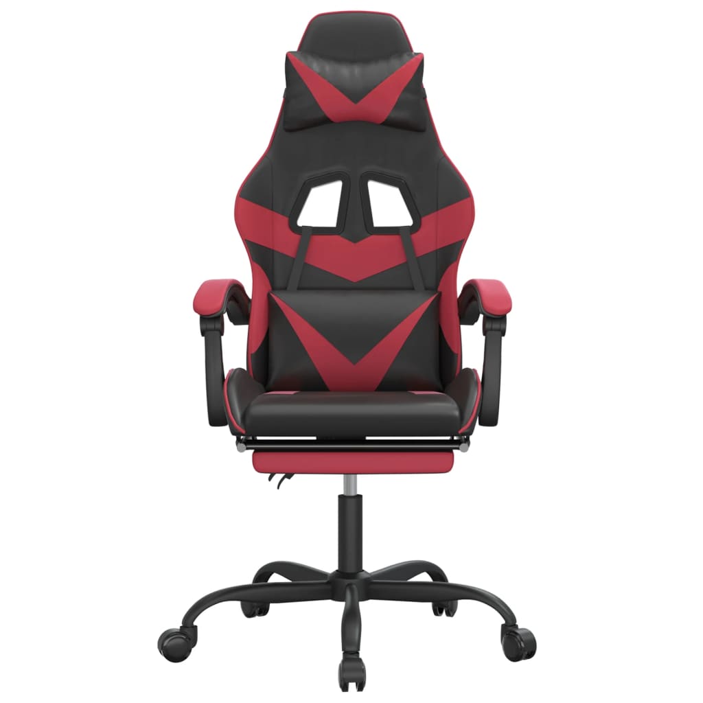 Gaming-Stuhl Drehbar Schwarz und Rot Kunstleder