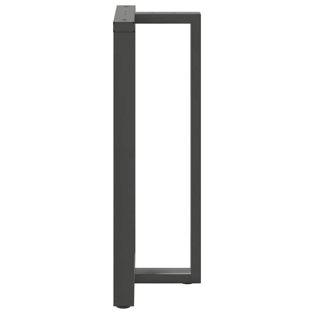 Couchtischbeine T-Form 2 Stk. Schwarz 30x25x(30-31) cm Stahl