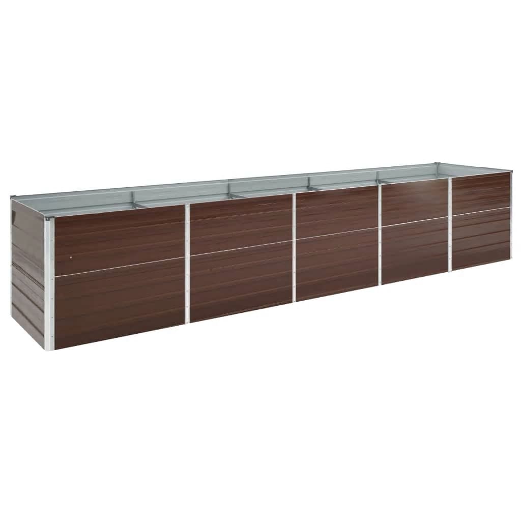 Hochbeet Braun 160 x 80 x 77 cm Verzinkter Stahl