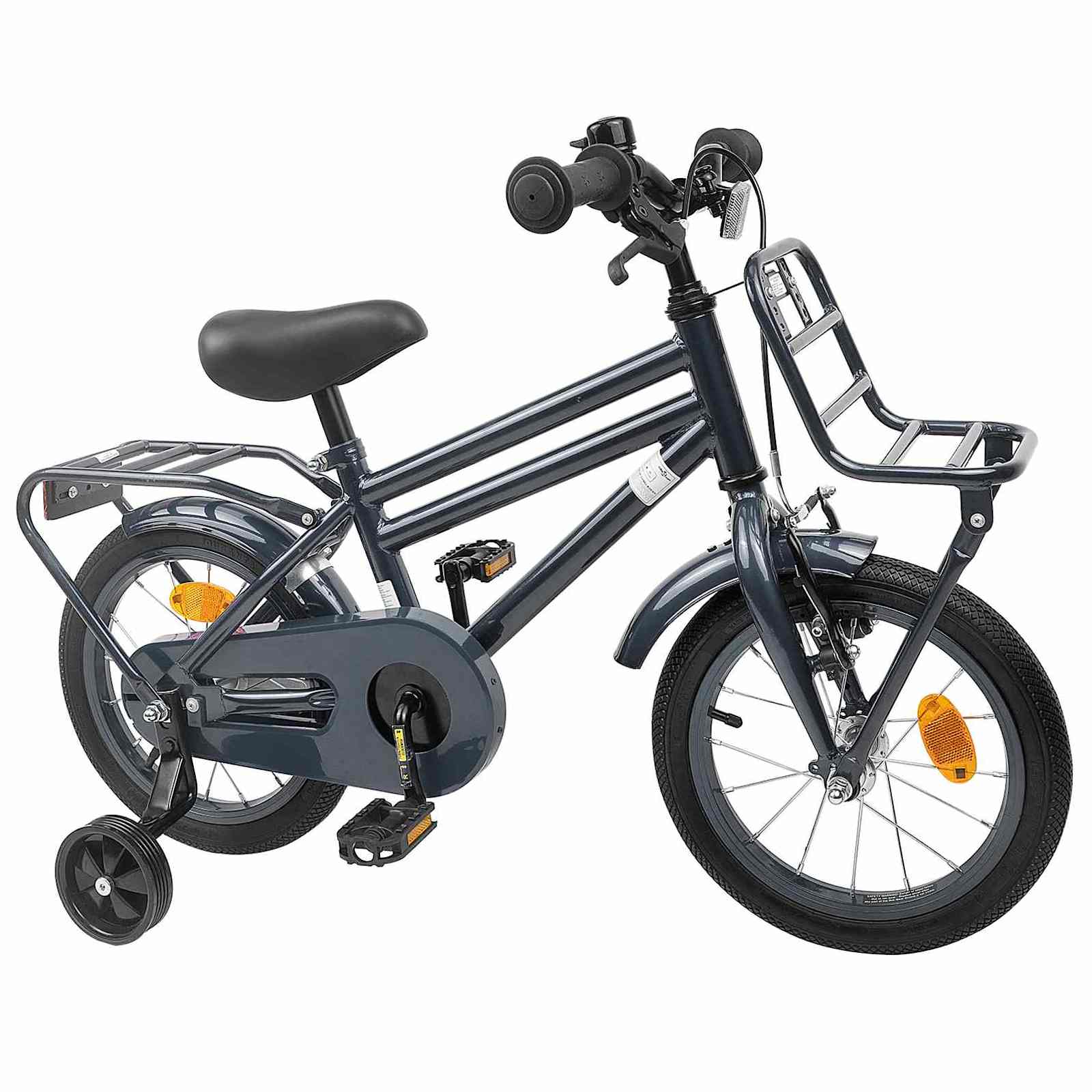 Kinderfahrrad 12 Zoll für 2-4 Jahre alt Schwarz
