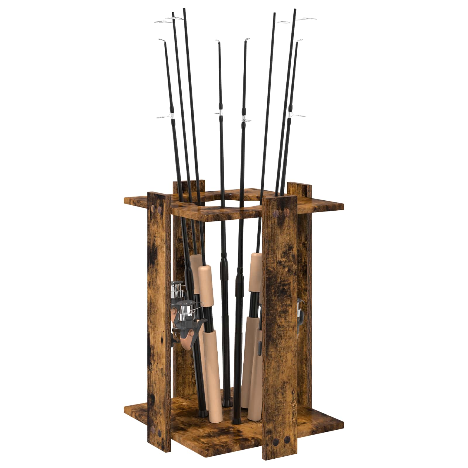 Billardqueue-Ständer Holzwerkstoff 42 x 43 x 60 cm Weiß
