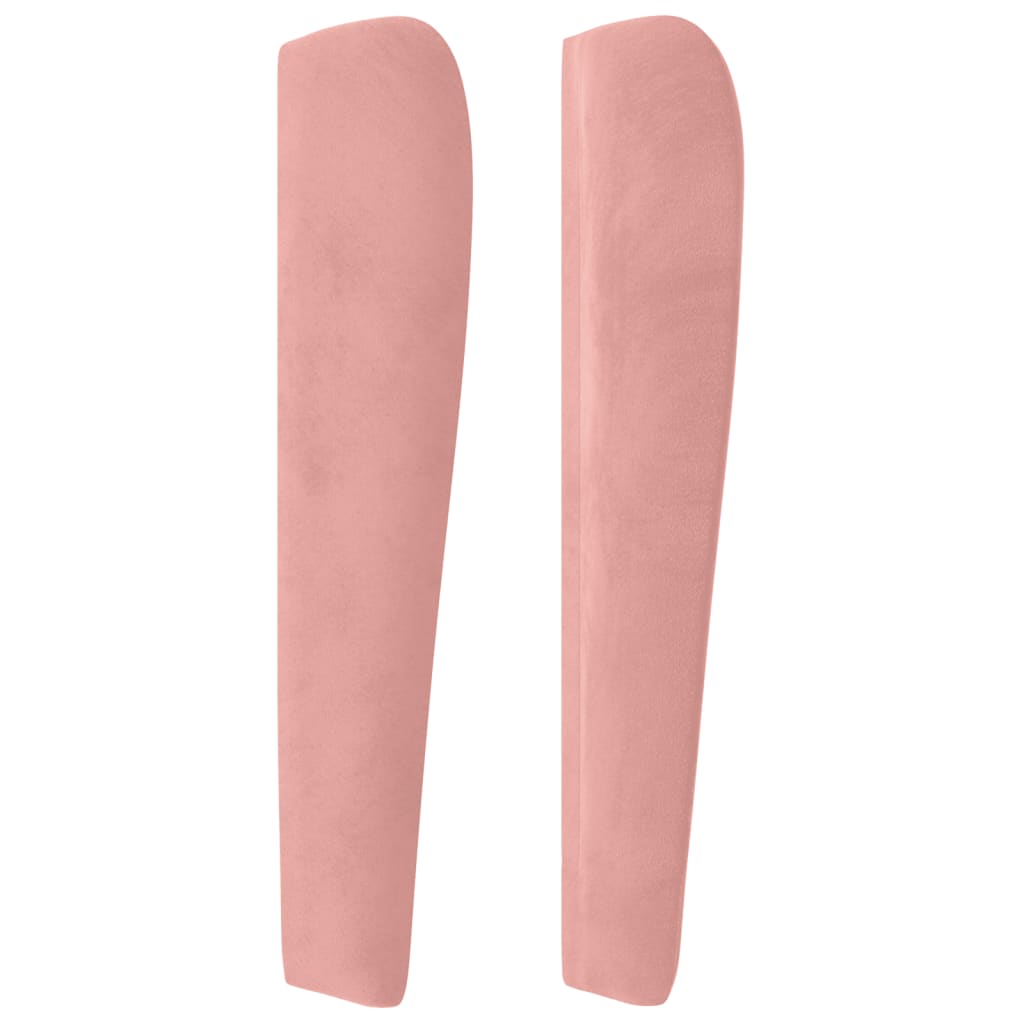 Kopfteil mit Ohren Dunkelblau 93x23x78/88 cm Samt