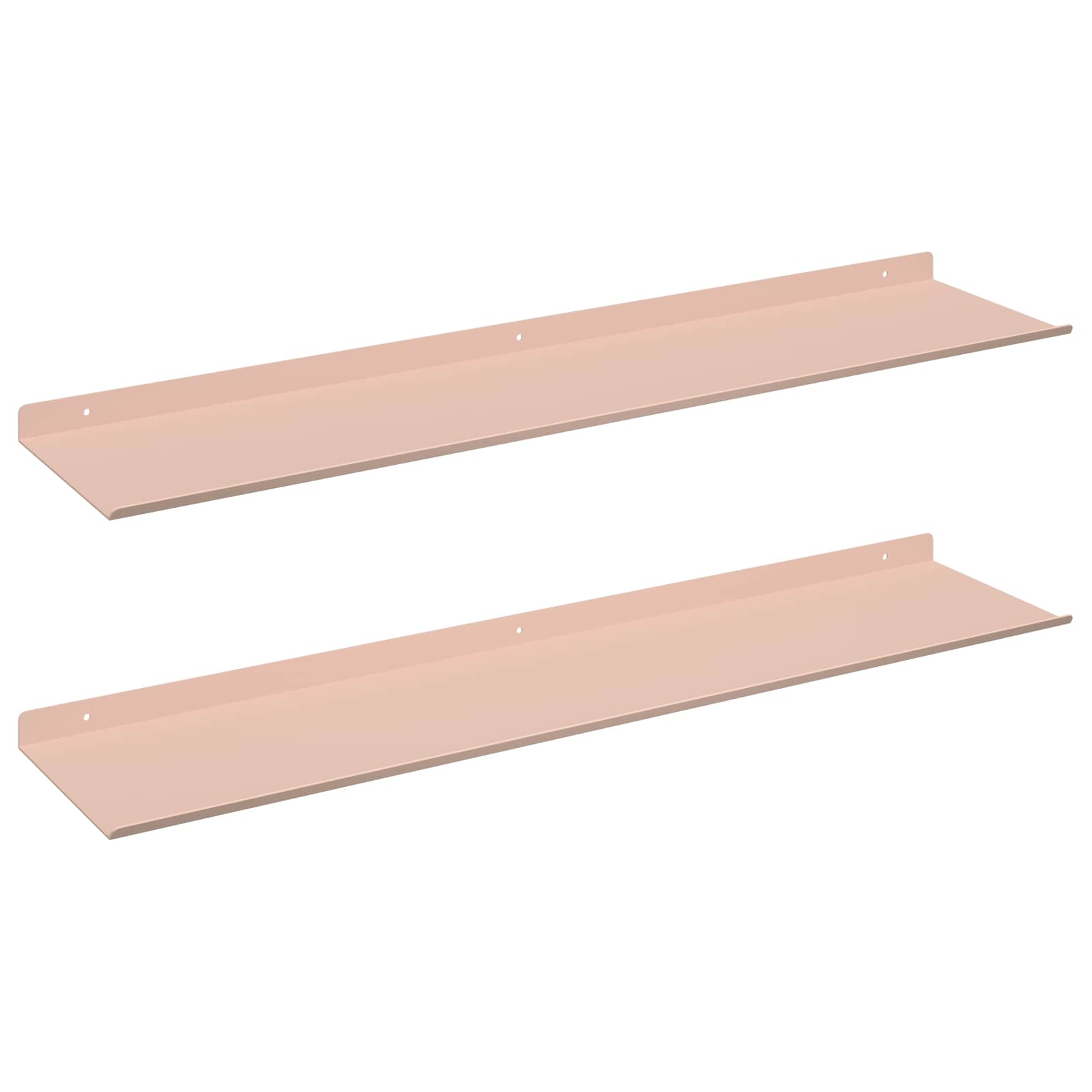 Schwebendes Regal 3 pcs Schwarz 40 x 9 x 2,5 cm Stahl