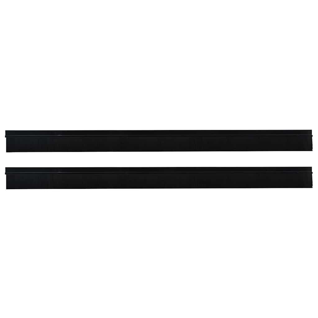 Selbstklebende Türbürstendichtungen 2 pcs Braun 100 cm