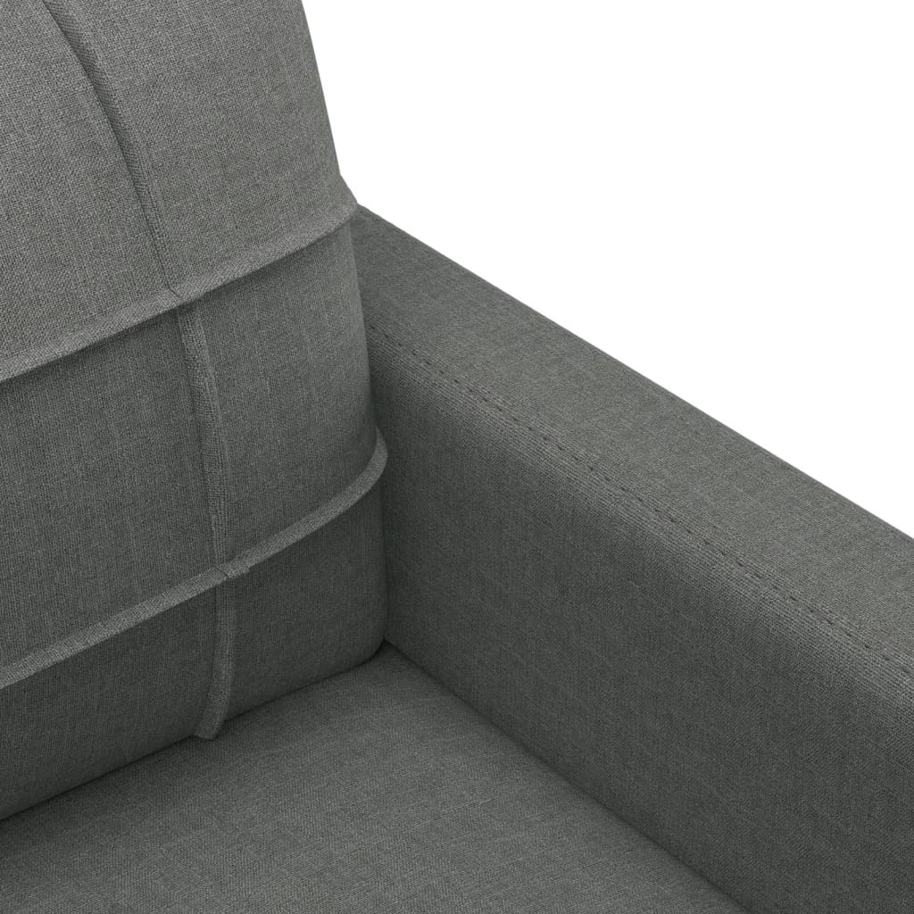 4-tlg. Sofagarnitur mit Kissen Braun Stoff