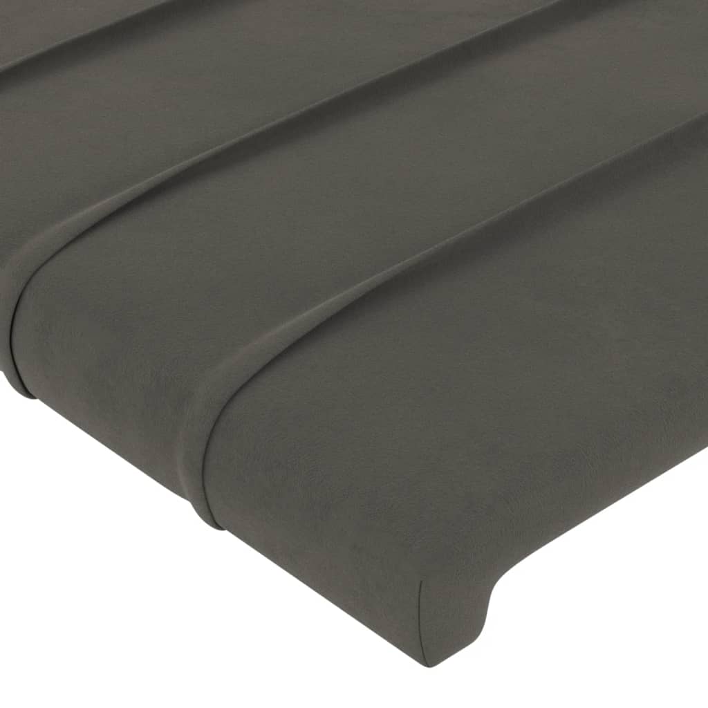 Kopfteil Hellgrau 80x5x118/128 cm Samt