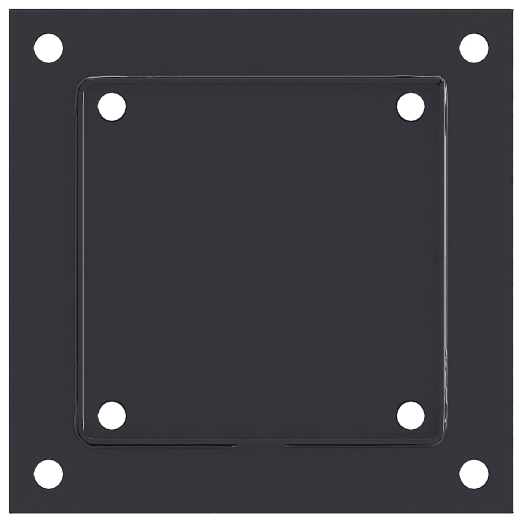 Pfostenträger Quadratisch 4Stk. Silber 46x46mm Verzinkter Stahl