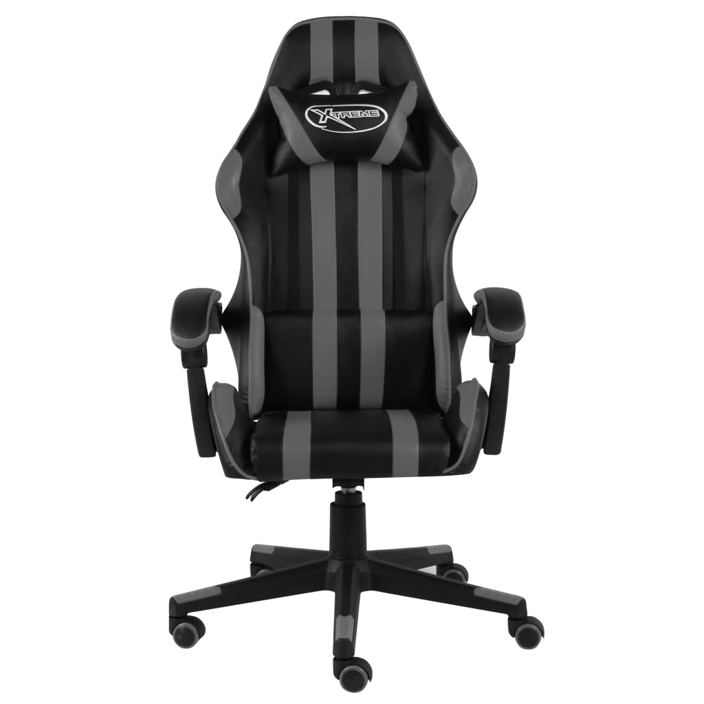 Gaming-Stuhl Schwarz und Blau Kunstleder