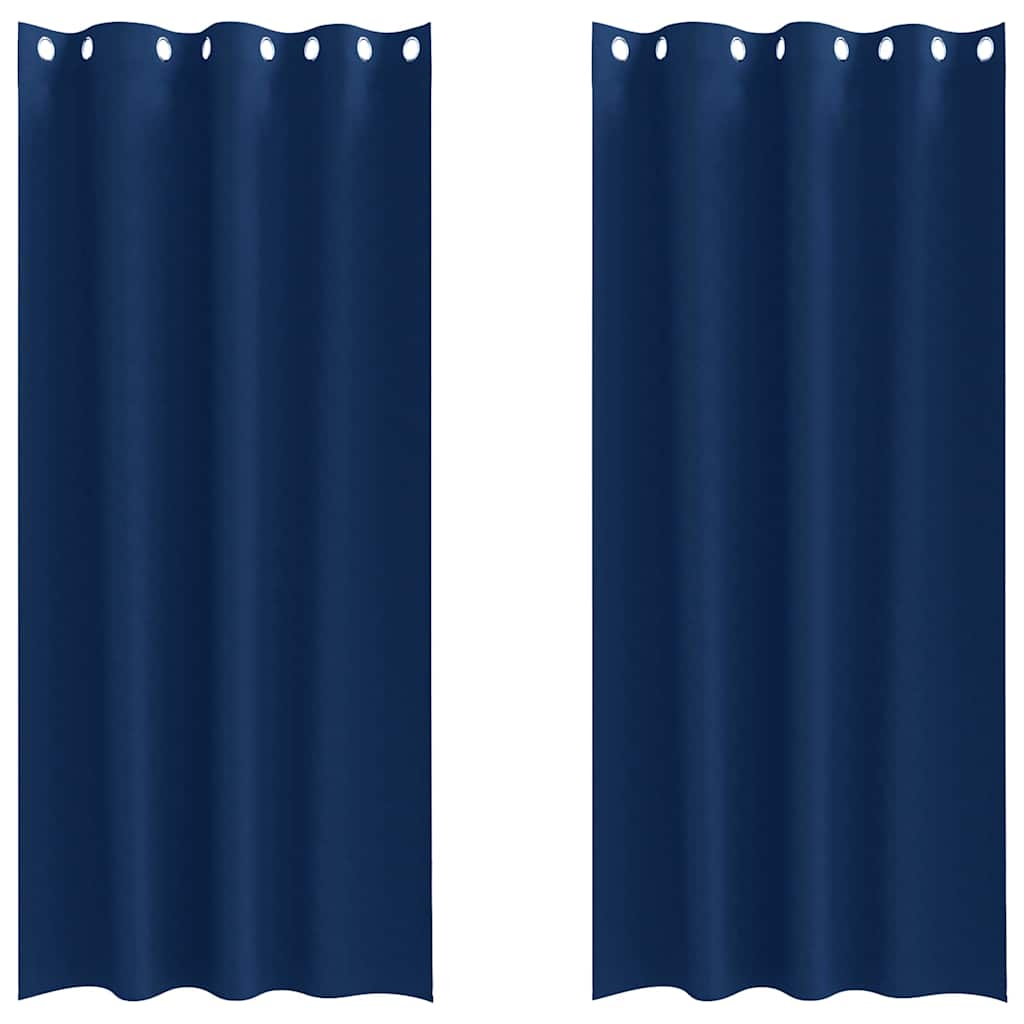 Verdunkelungs-Vorhänge mit Ringen 2 pcs Beige 140 x 140 cm