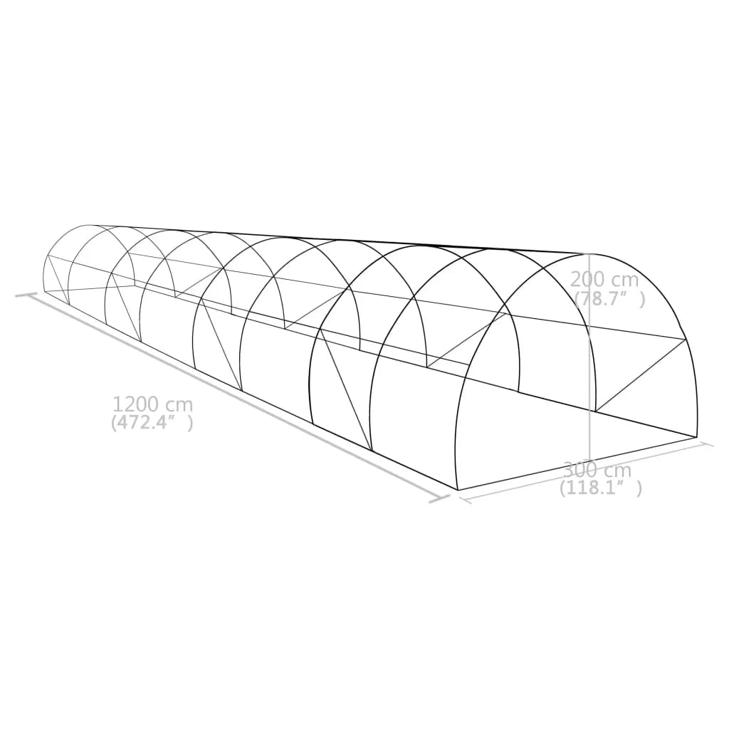 Gewächshaus 4,5 m² 300x150x200 cm