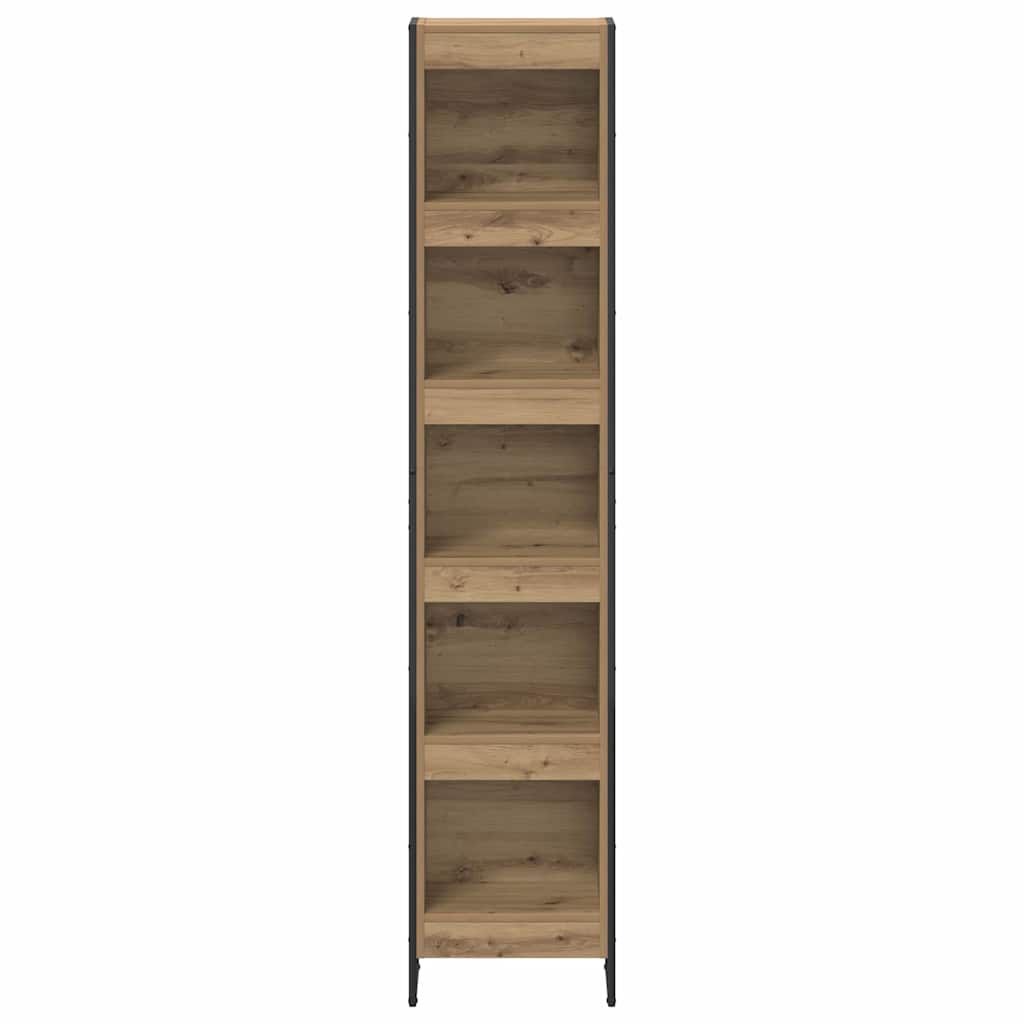 Bücherregal 2 pcs Schwarz Eichen-Optik 60 x 30 x 189,5 cm