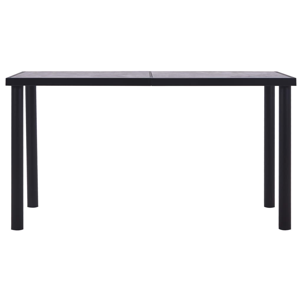 Esstisch Schwarz und Betongrau 120 x 60 x 75 cm MDF