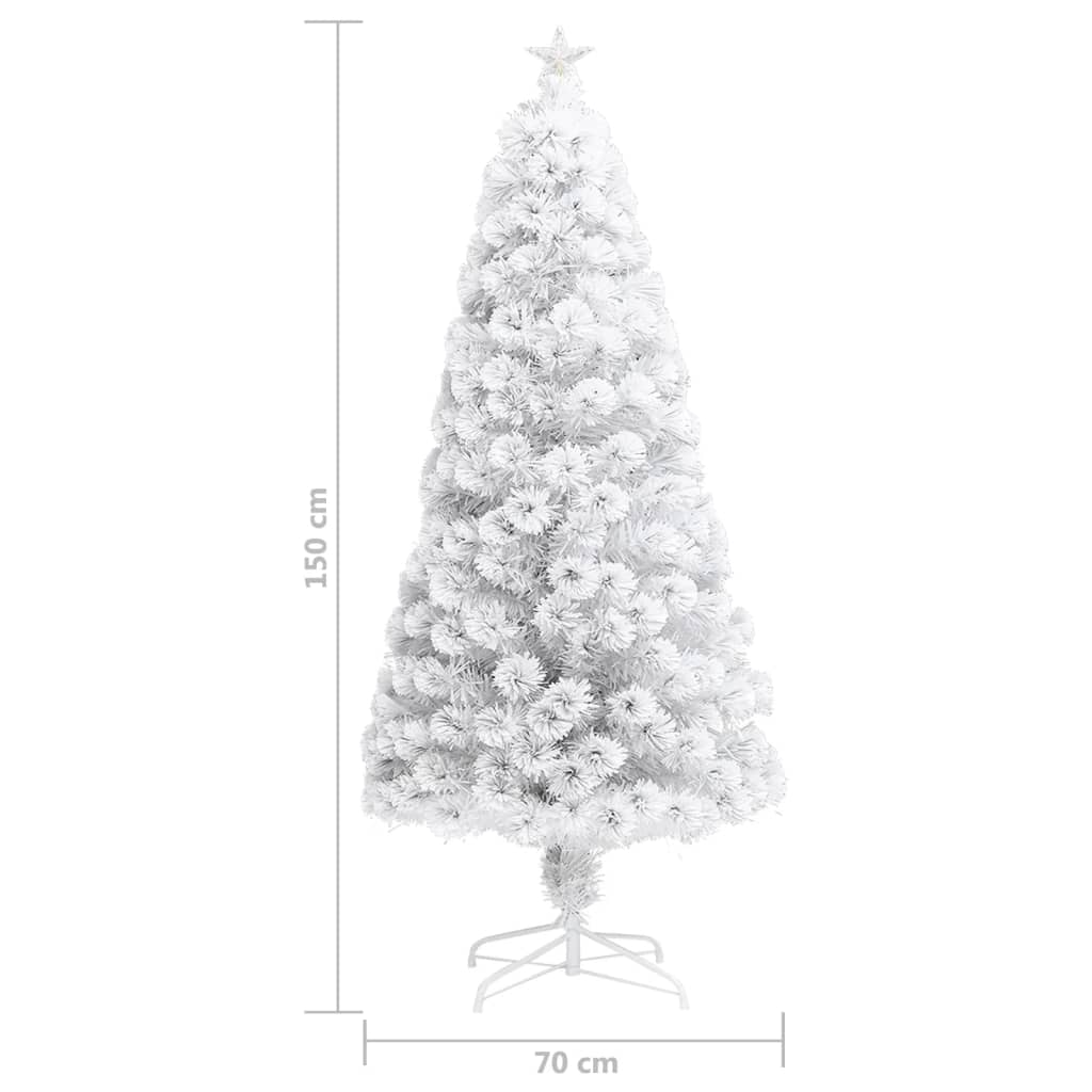 Vorbeleuchteter Weihnachtsbaum mit Ständer und LED 150 cm Glasfaser