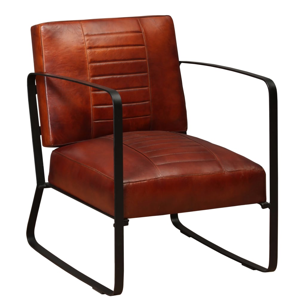 Loungesessel Braun Echtleder