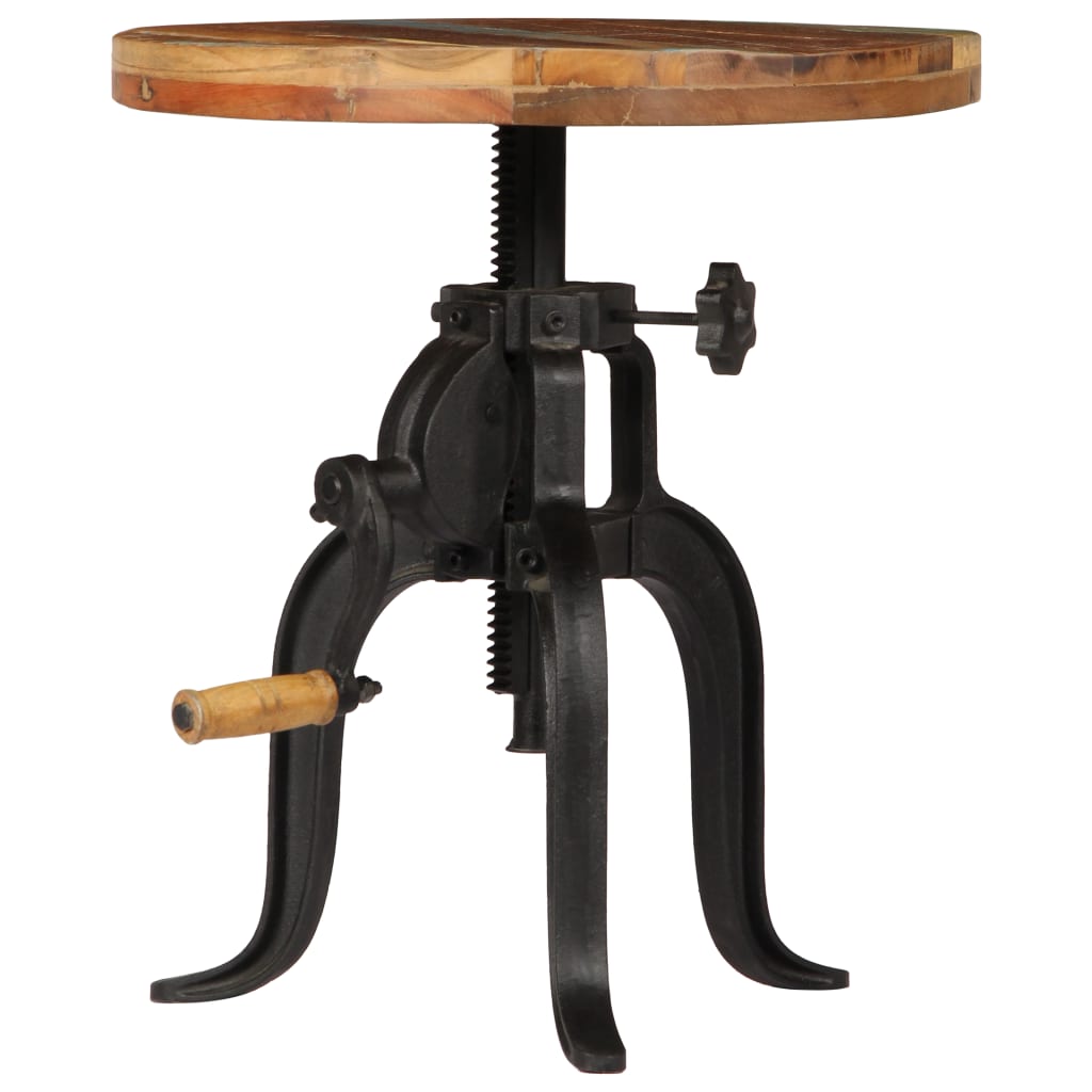Beistelltisch 45 x (45-62) cm Massivholz Mango und Gusseisen
