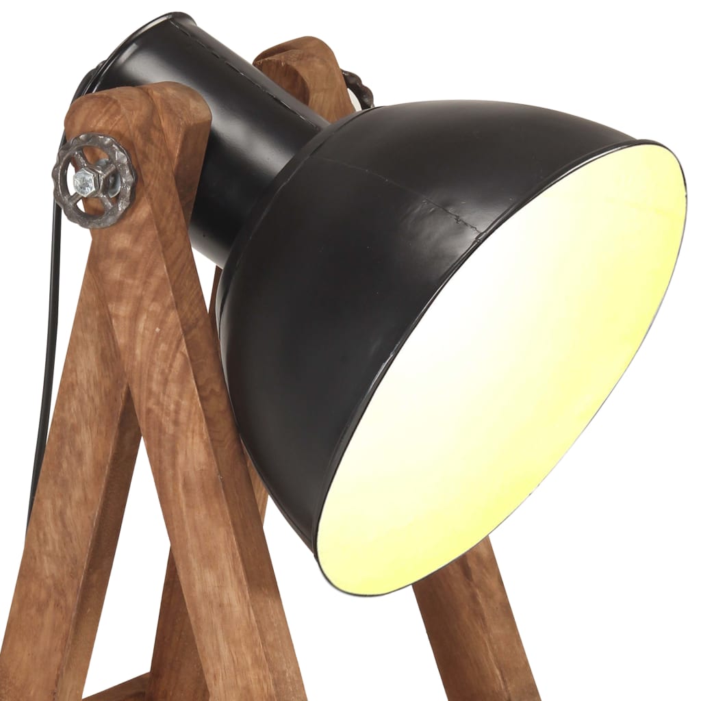 Stehlampe Silbern E27 Mango Massivholz