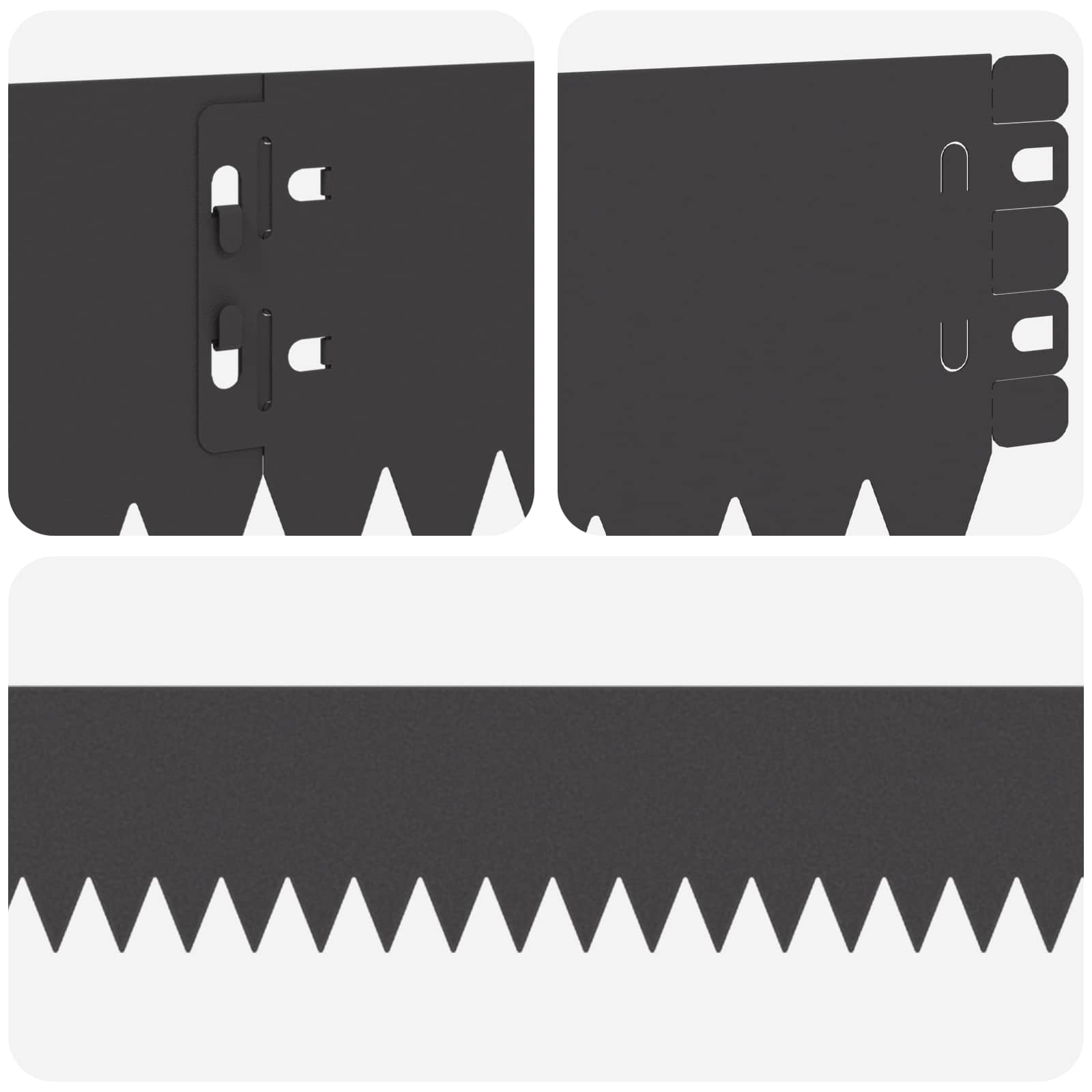 Raseneinfassung 10 pcs 103 x 10 cm Stahl Schwarz