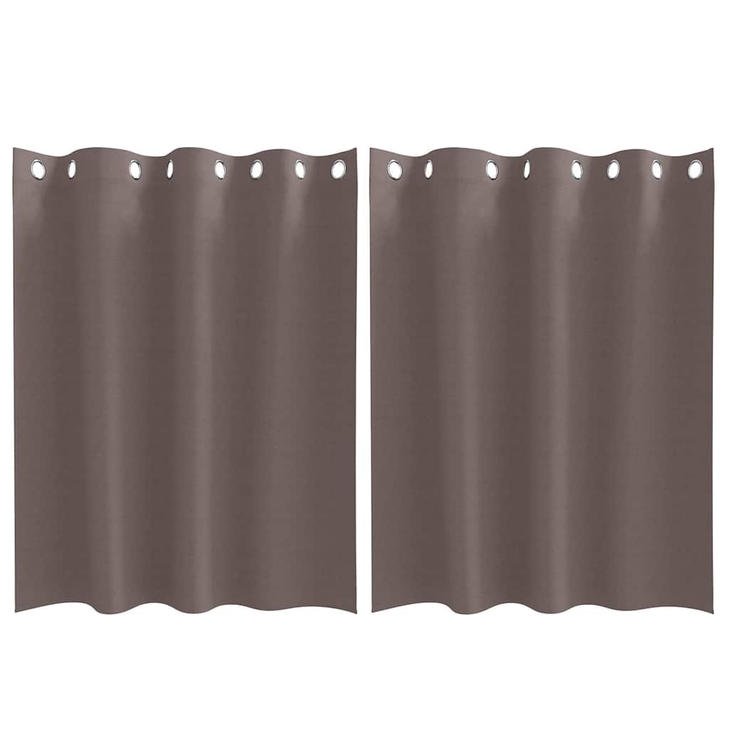 Verdunkelungs-Vorhänge mit Ringen 2 pcs Beige 140 x 140 cm