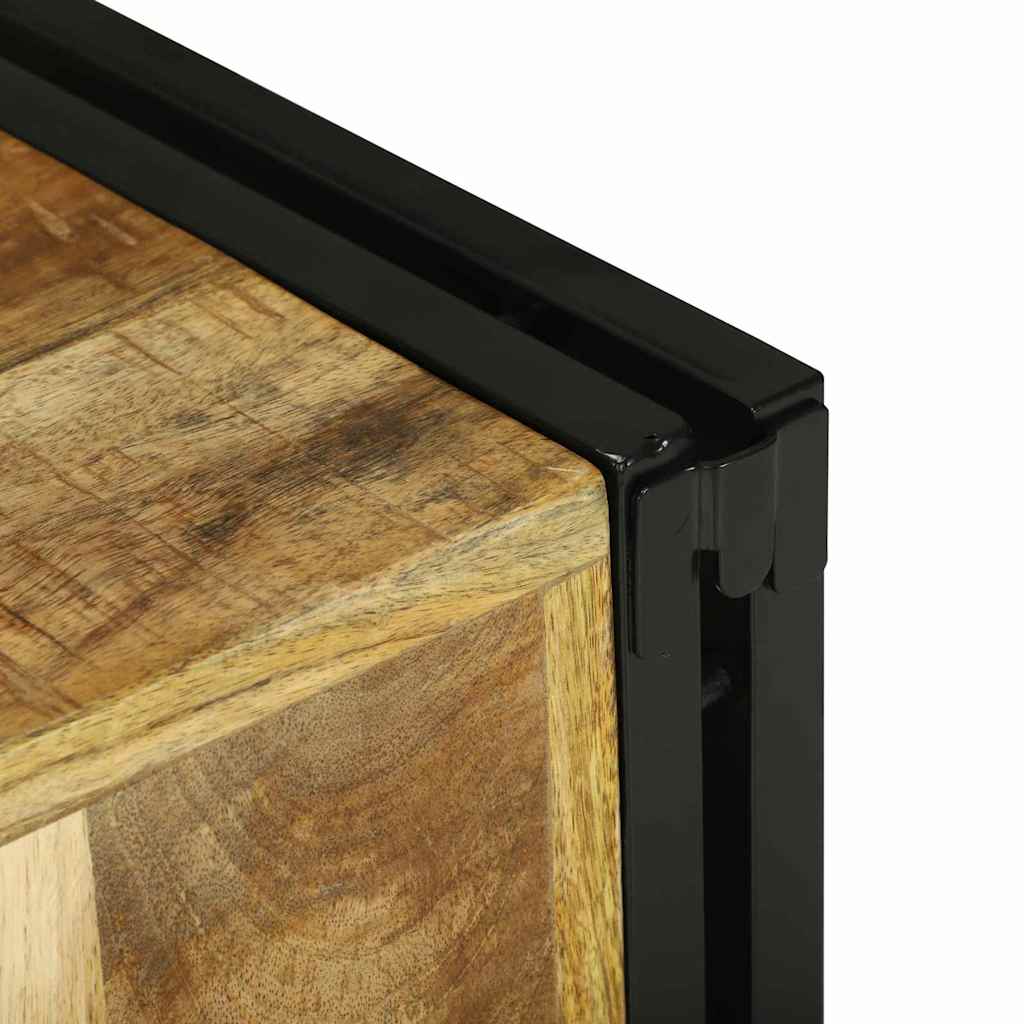 Weinregal Braun und Schwarz 35 x 35 x 39 cm Massivholz Mango