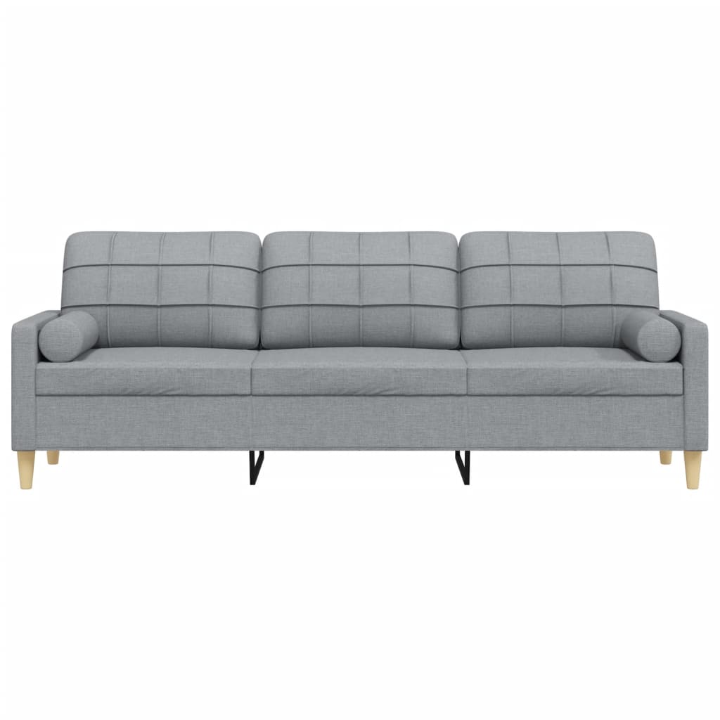 2-Sitzer-Sofa mit Zierkissen Braun 120 cm Stoff