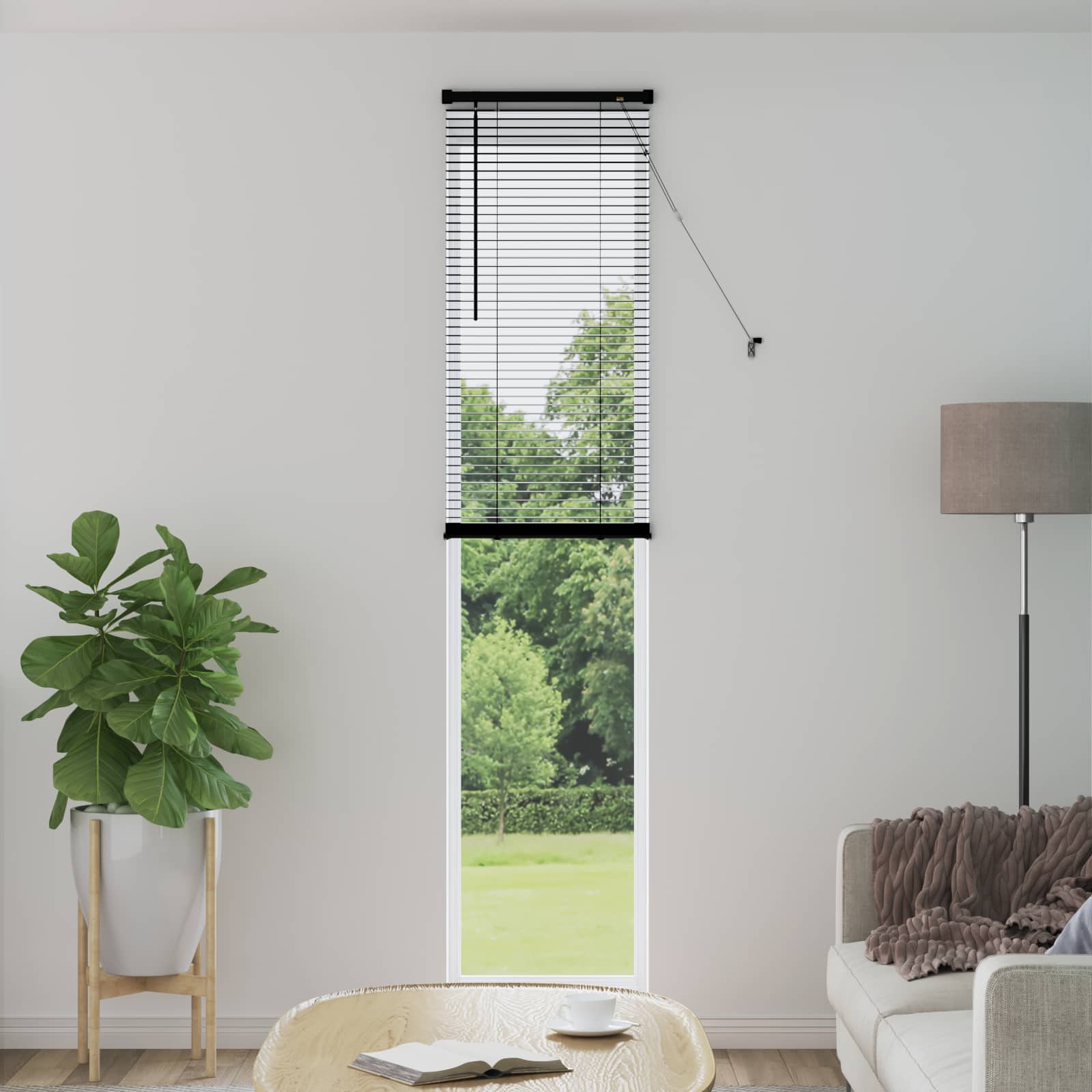 Jalousie Silber Grau 150 x 40 cm 25 mm PVC