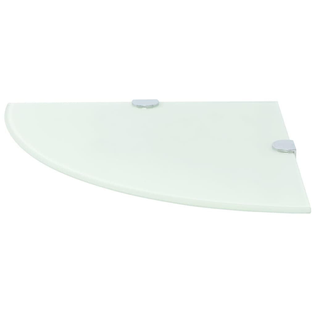 Eckablage mit Verchromten Halterungen Glas Transparent 25x25 cm