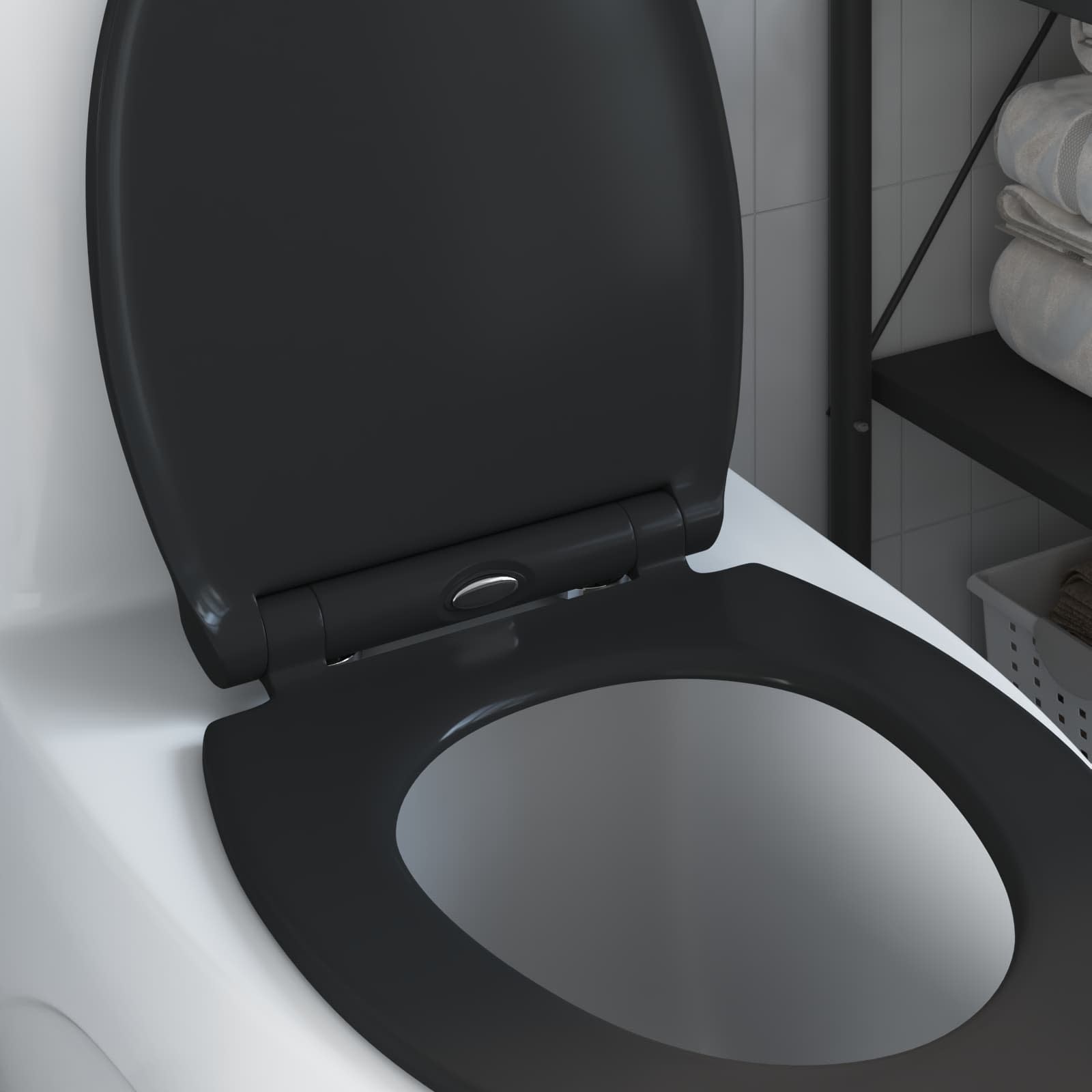 Toilettensitz Anthrazit 45,5 x 37,5 x 3,8 cm Duroplast