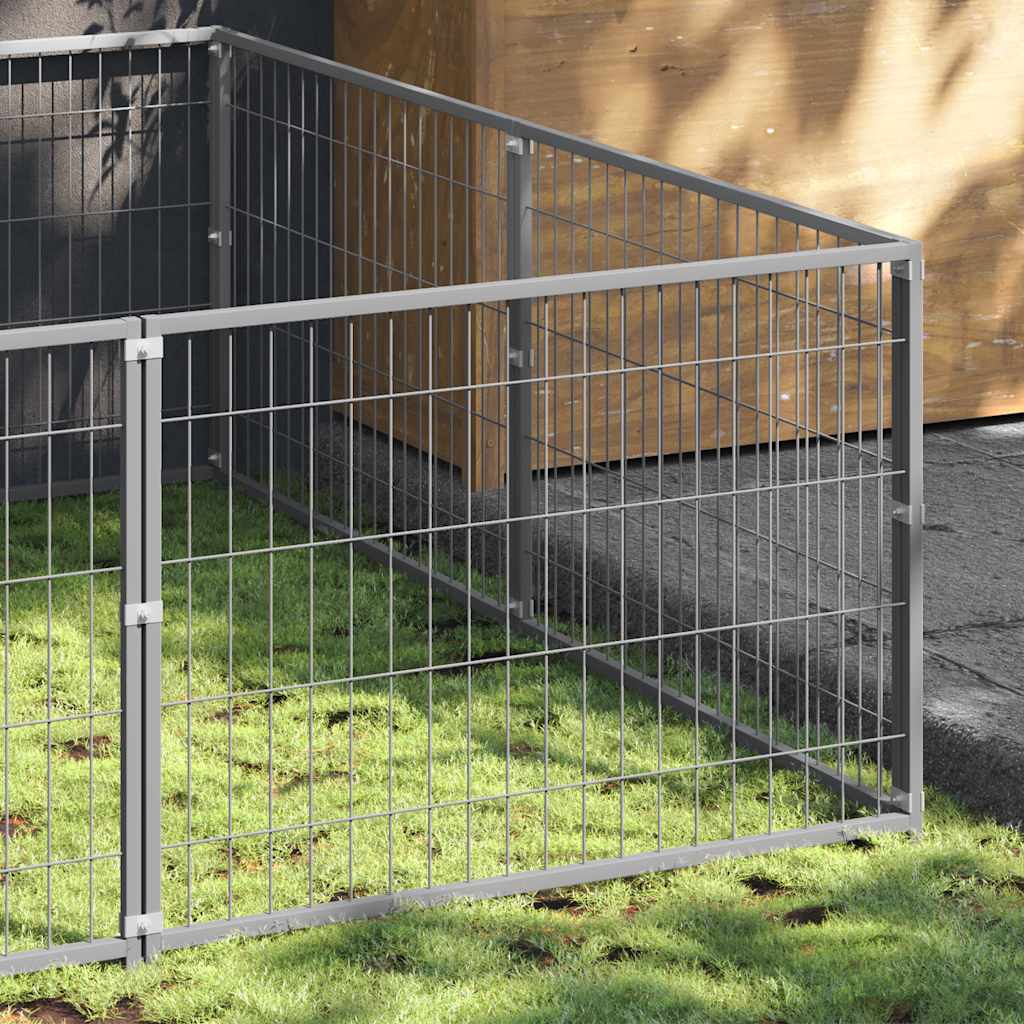Hundezwinger Schwarz 4 m² Stahl