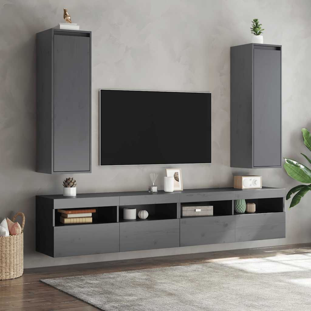 Wandschrank 30x30x100 cm Massivholz Kiefer