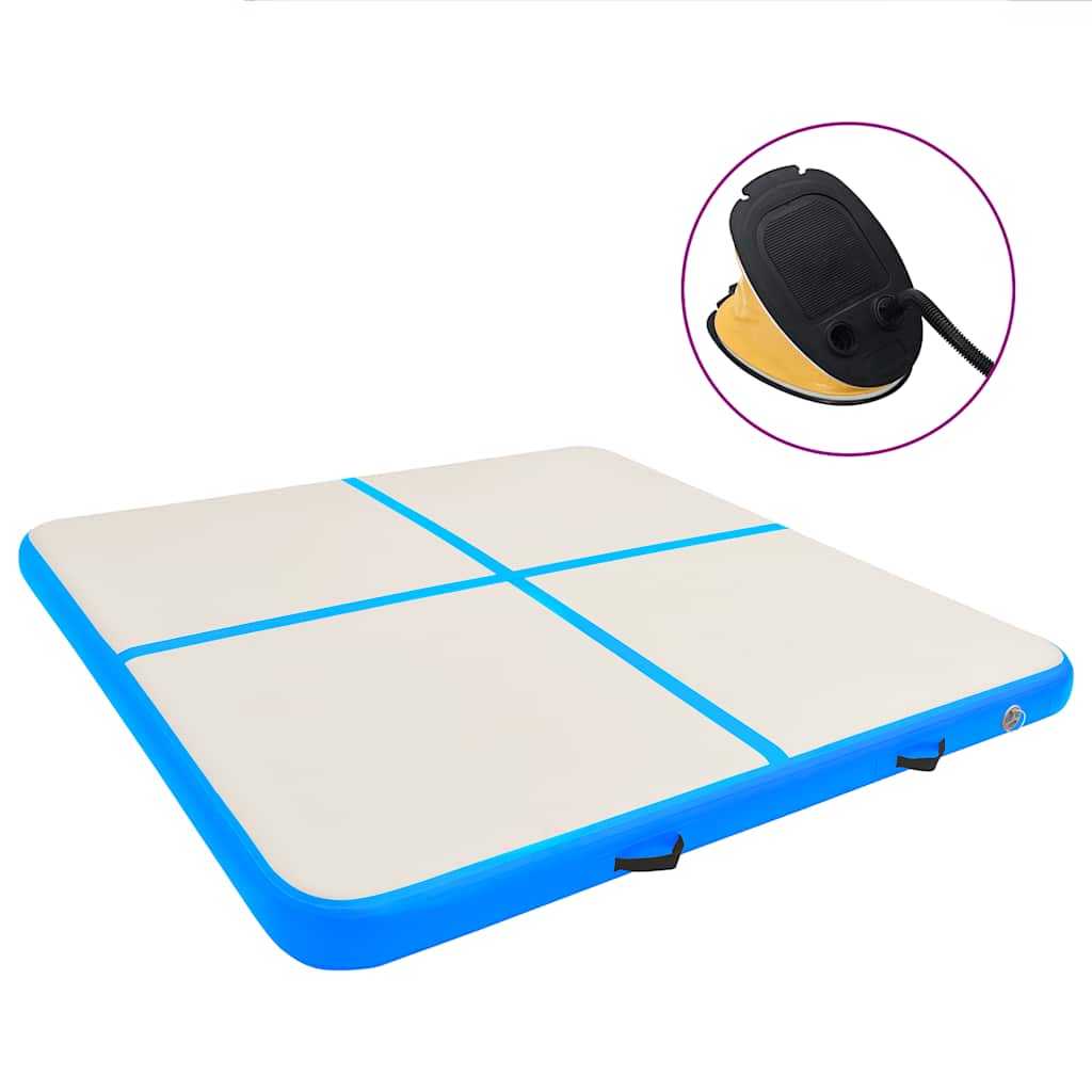 Aufblasbare Gymnastikmatte mit Pumpe 300×100×10 cm PVC Rosa