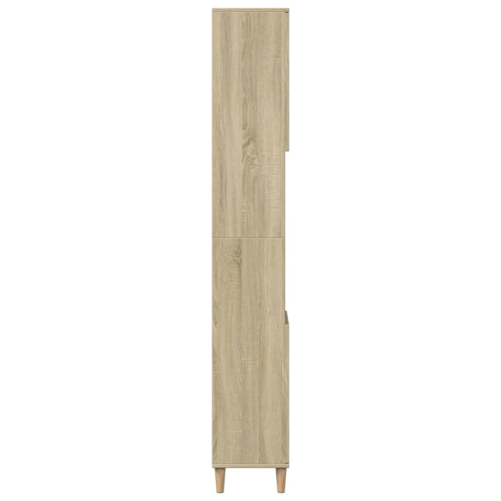 Badschrank Weiß 30x30x190 cm Holzwerkstoff