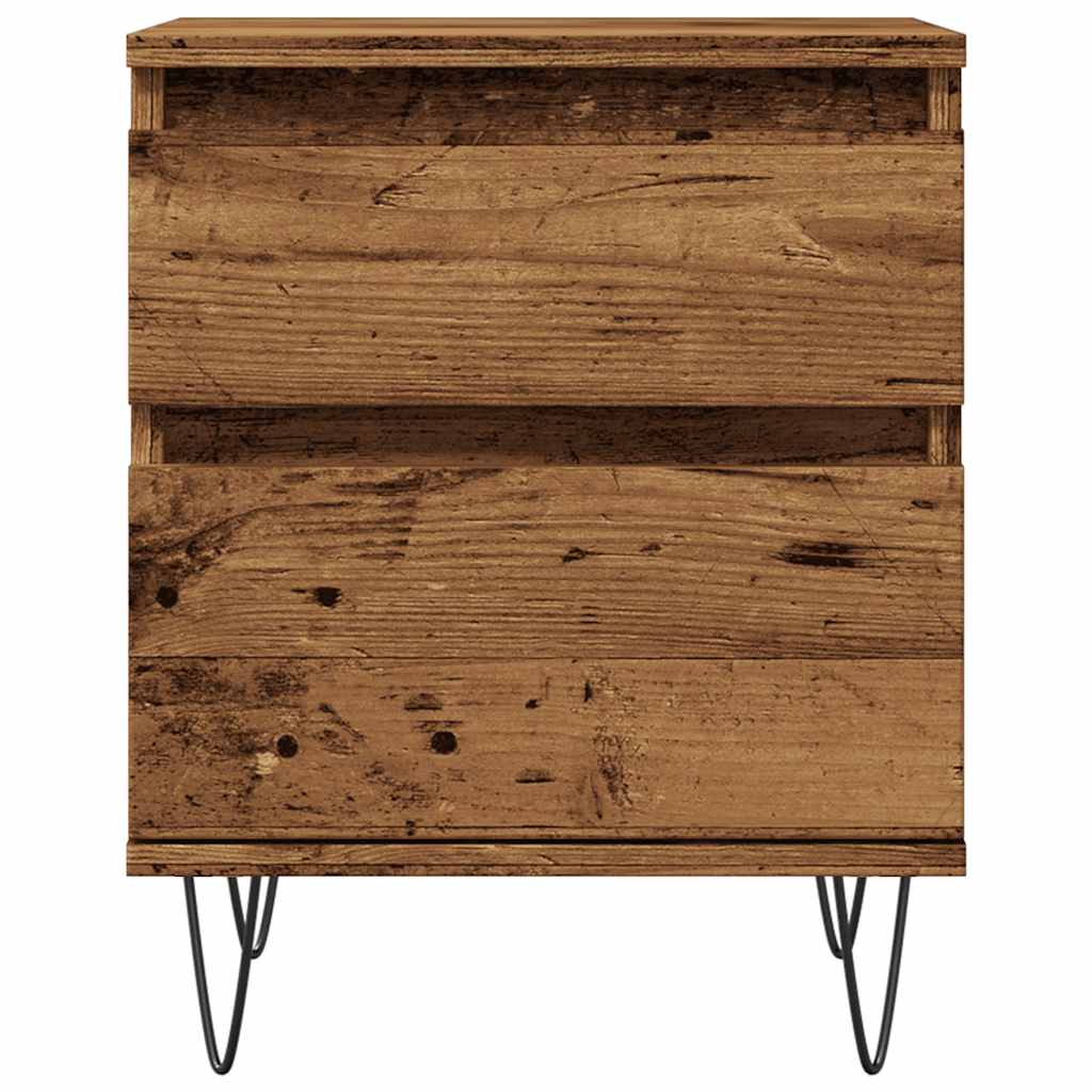 Bettschrank Schwarz Eichen-Optik 40 x 35 x 50 cm Holzwerkstoff
