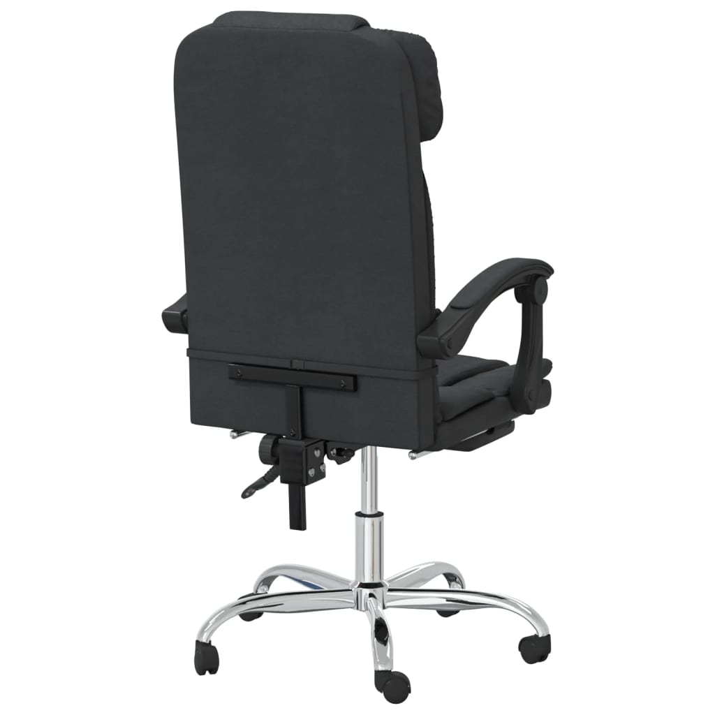 Bürostuhl mit Liegefunktion Schwarz Kunstleder