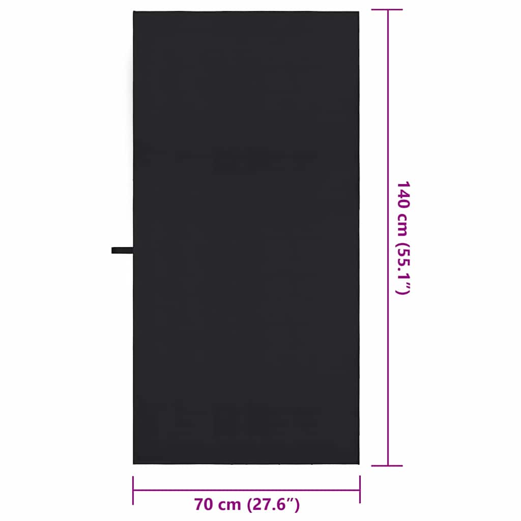 Sporthandtücher 2 pcs Schwarz 50 x 30 cm Polyester und Polyamid