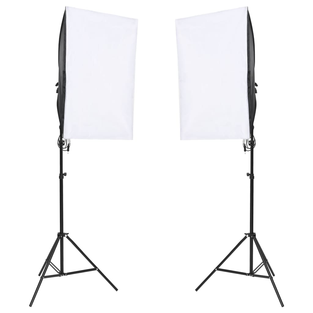Fotostudio-Set mit Leuchten und Hintergrund