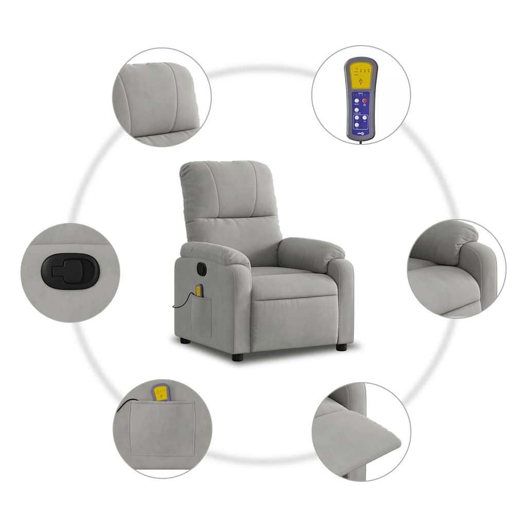 Relaxsessel Elektrisch Braun Mikrofasergewebe