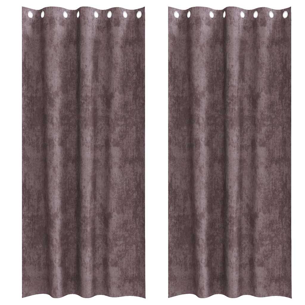 Samtvorhänge mit Vorhängen 2 pcs Weinrot 140 x 140 cm Samt