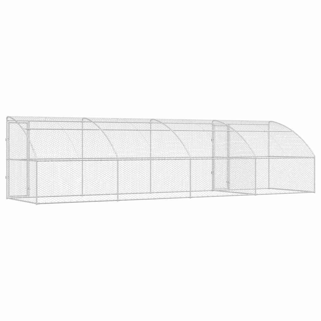 Hundekäfig 2 pcs Silber 4 x 2 x 2 m Verzinkter Stahl