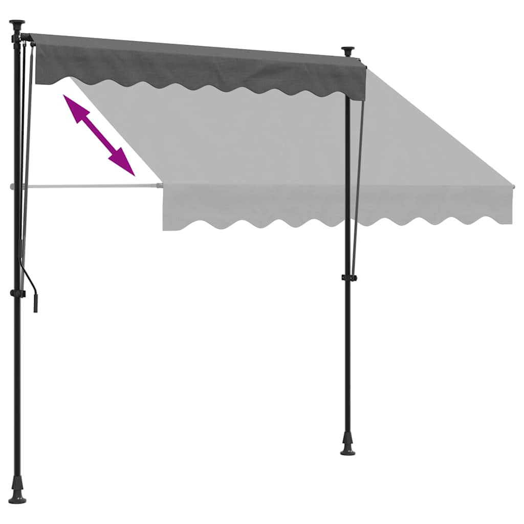 Einziehbare Markise Handbetrieben 150 cm Anthrazit