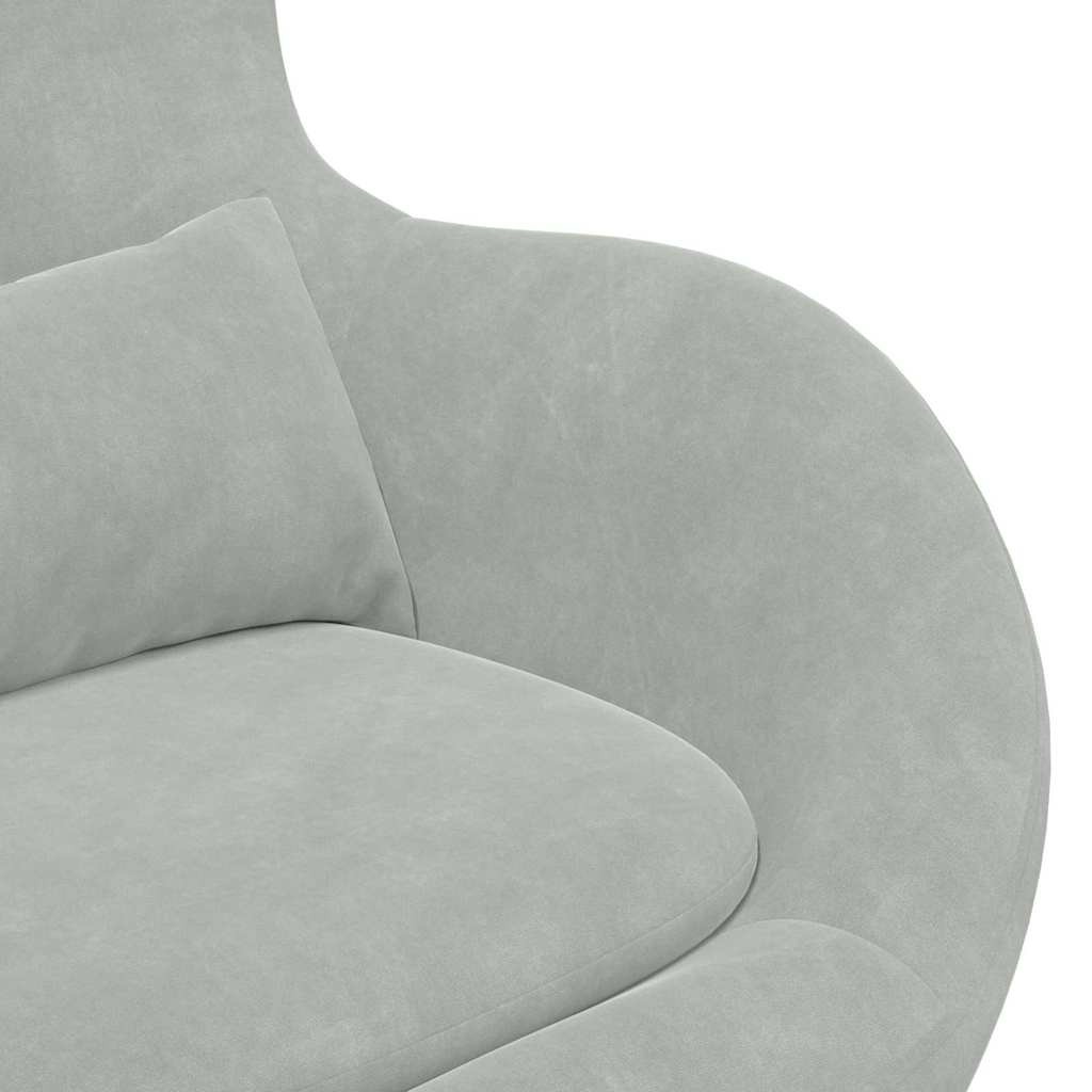 Eiersessel Blau 63 x 73 x 90 cm Samt