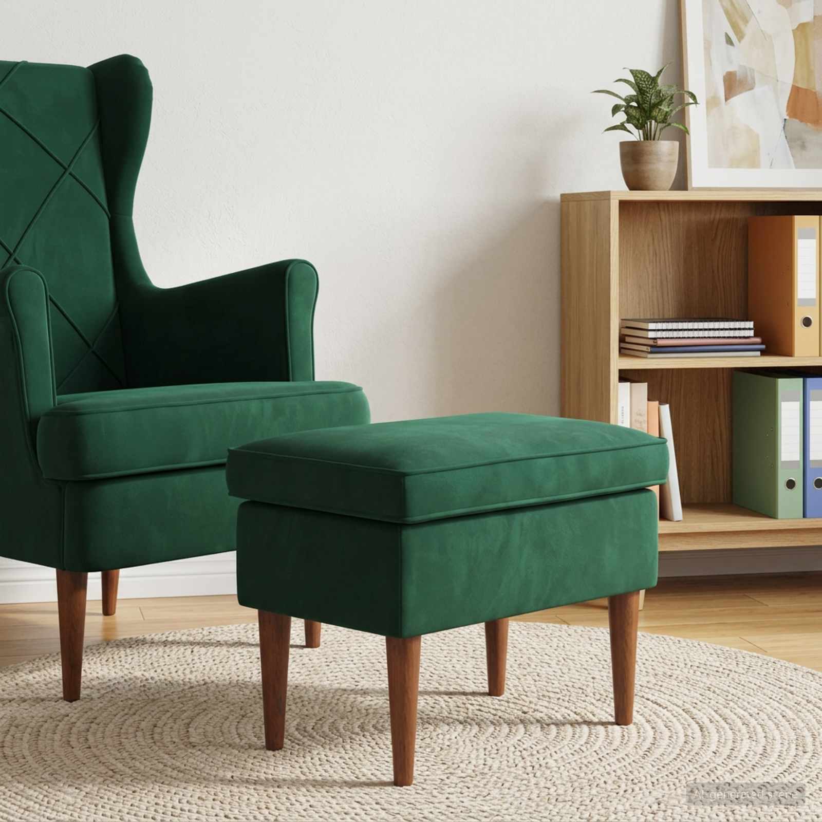 Hocker Hellgrau 55 x 35 x 41 cm Samt