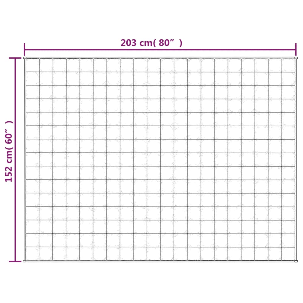Gewichtsdecke Grau 122x183 cm 5 kg Stoff