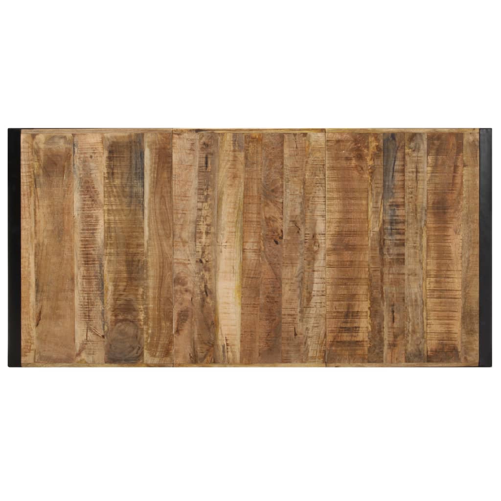 Couchtisch 140x140x40 cm Raues Mangoholz