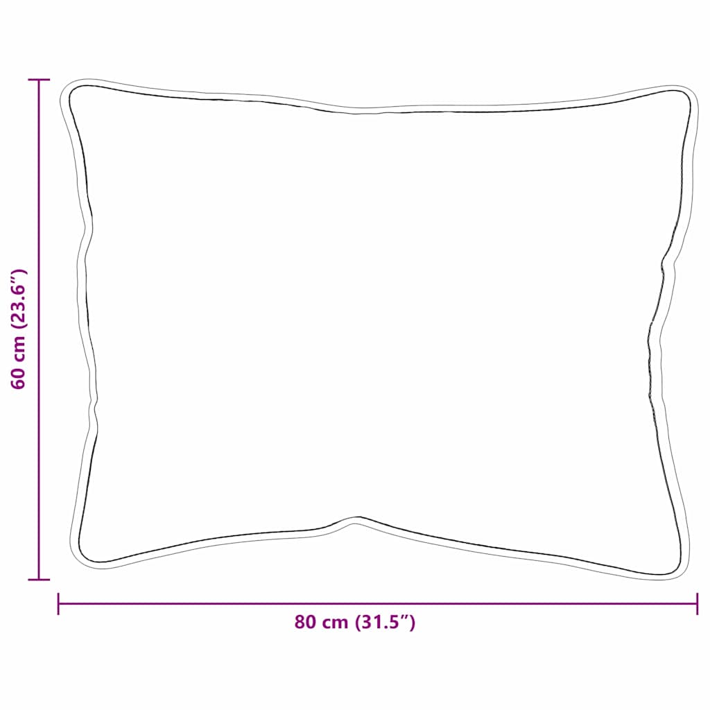 Kopfkissen mit Kissen Weiß 60 x 40 x 20 cm Polyester