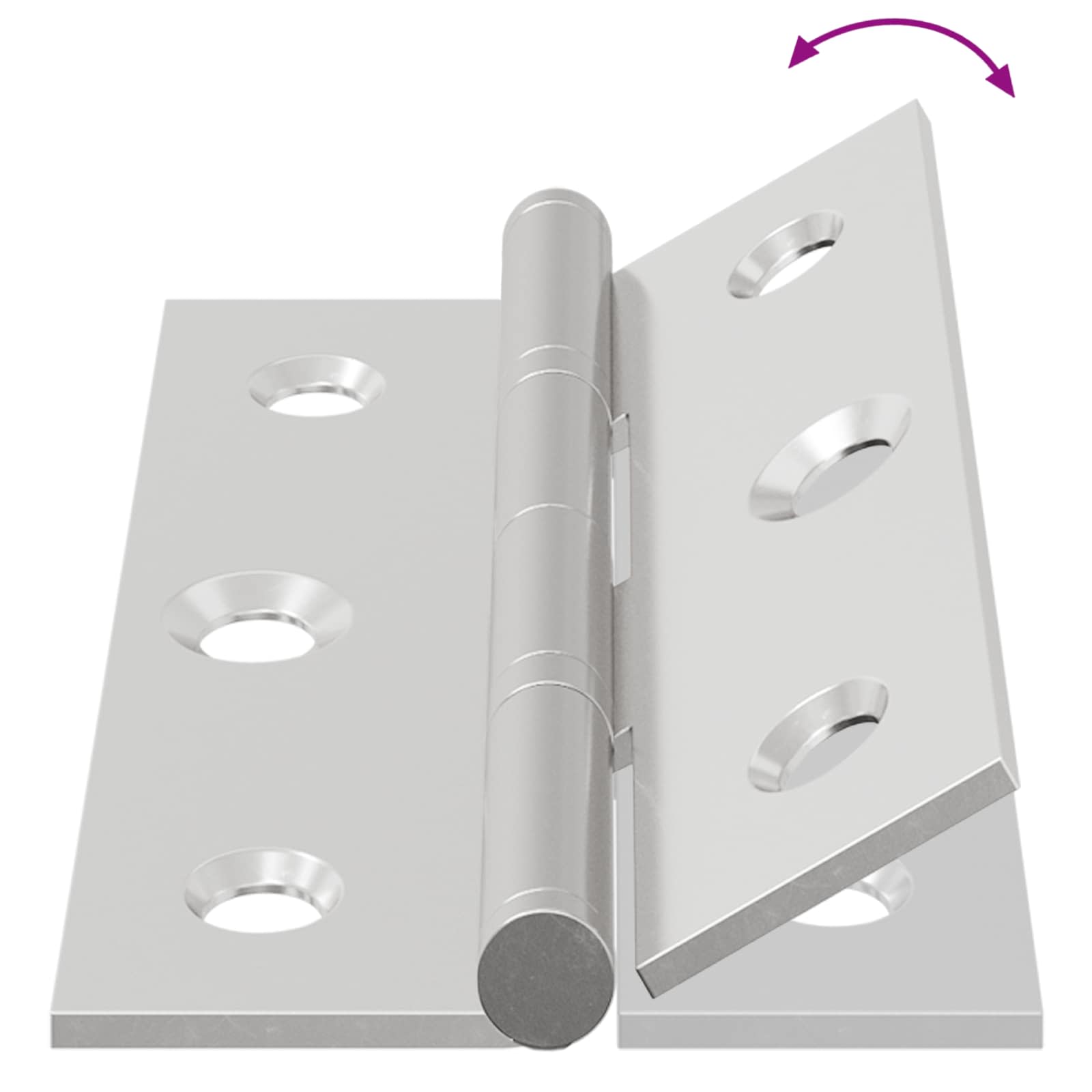 Scharnier Uni 2 pcs Silber 58 x 35 x 1 mm Stahl