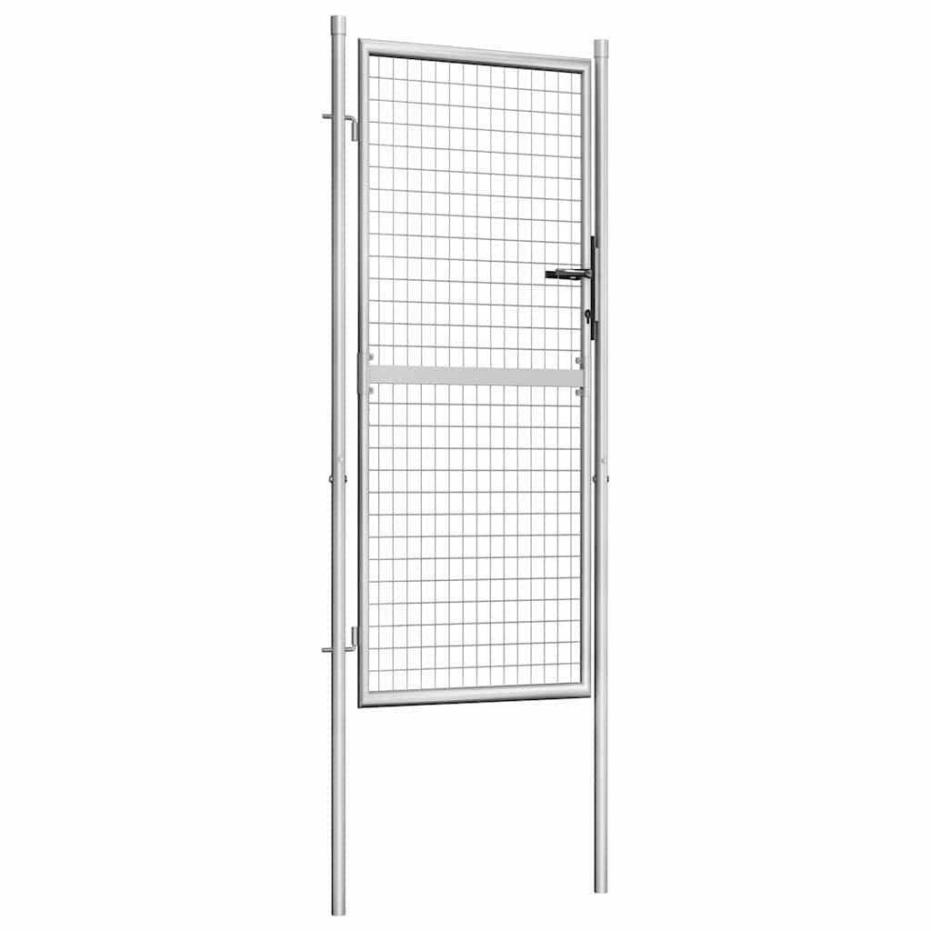 Gartentor verzinkter Stahl 100 x 75 cm Silber