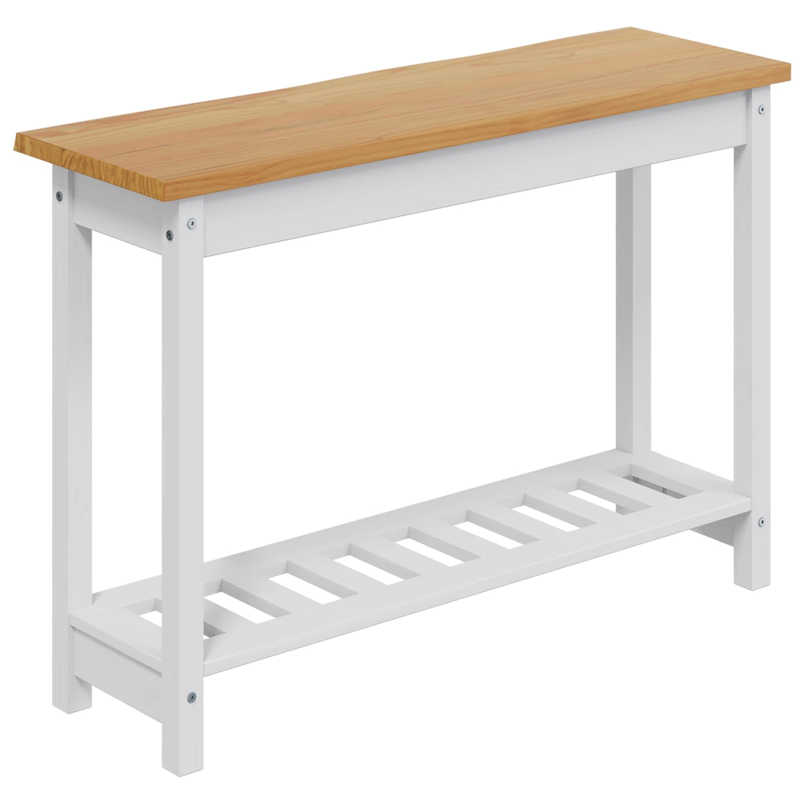 Konsolentisch mit Regal EKAI Schwarz 112 x 35 x 76 cm